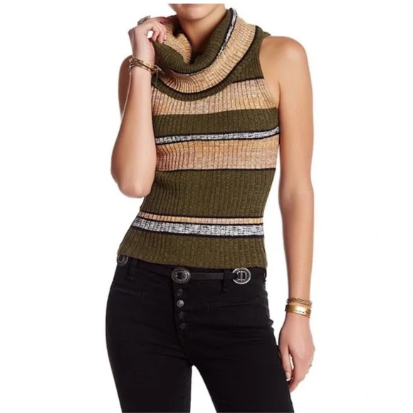 Free People Carly Cowl Rib Knit Top - Picture 1 of 8